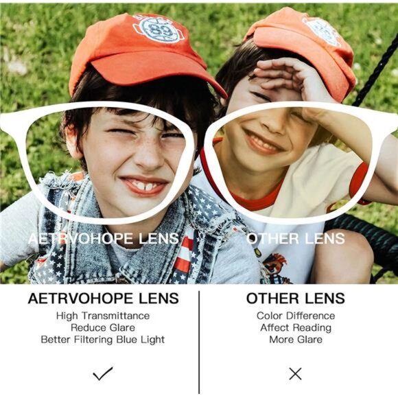 Girl Ultra-Light Blue Light Blocking Glasses with Case for Kids and Teens - Picture 5 of 6